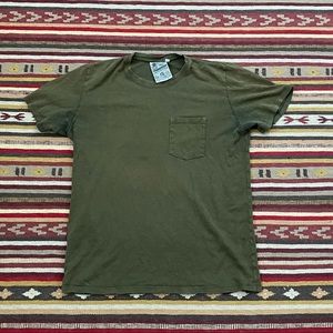 Jungmaven Men’s Baja Pocket Tee Olive Green - Medium